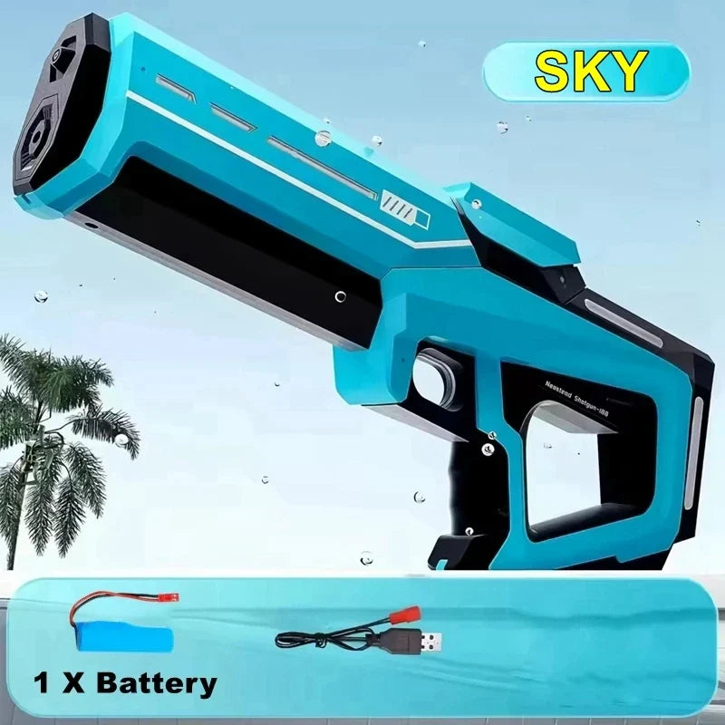 43cm Full Automatic Electric Water Gun – Portable Summer Beach Toy for Kids and Adults