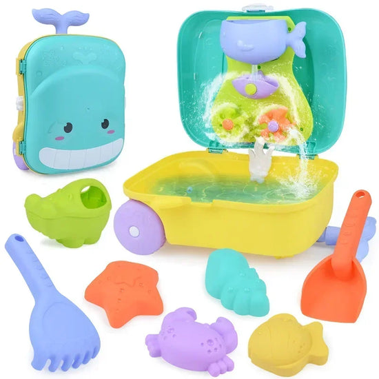 Summer Beach Sand Play Toy Kit with Bucket and Tools for Kids