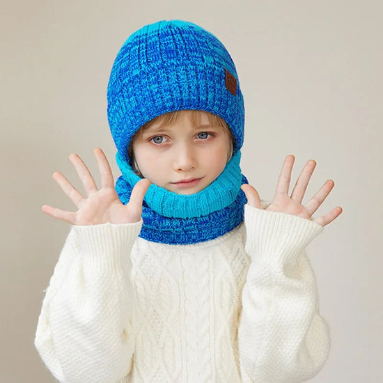 2/3Pcs Kids Winter Hat, Scarf & Gloves Set – Warm Beanie, Neck Warmer & Non-Slip Gloves for Boys & Girls (4-10Y)