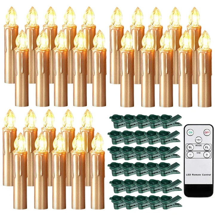 LED Candle Realistic Flickering Flame with Remote Timer Golden for Christmas Gift Set Home Decor Centerpiece Wedding Viral Decor, gourmet gift for special occasions from Cedar &...