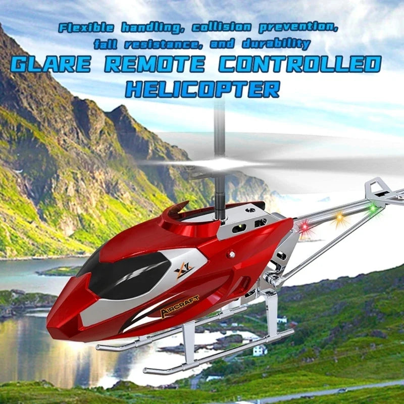 3.5CH RC Helicopter with Lights – Fall Resistant XK913 Remote Control Toy for Kids