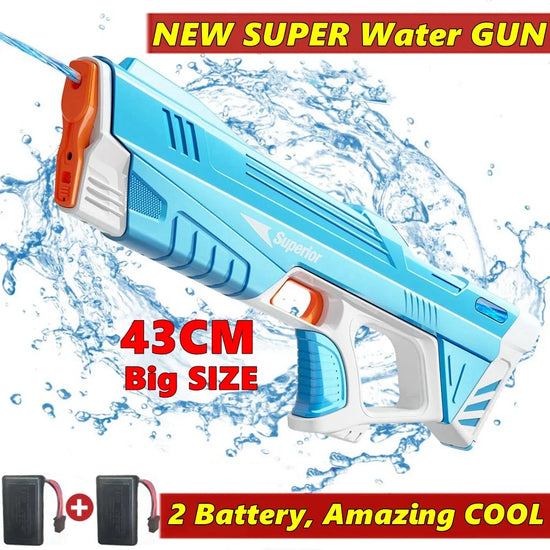 43cm Full Automatic Electric Water Gun – Portable Summer Beach Toy for Kids and Adults