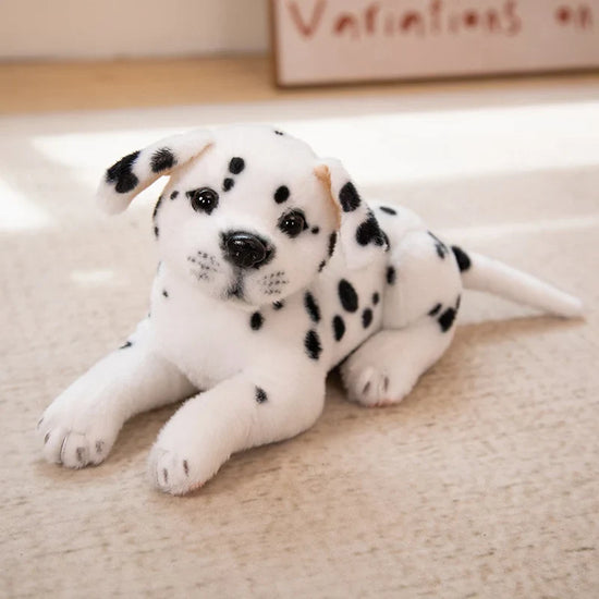 Realistic Dalmatian Plush Toy – Cute Spotted Dog Stuffed Animal Puppy Doll