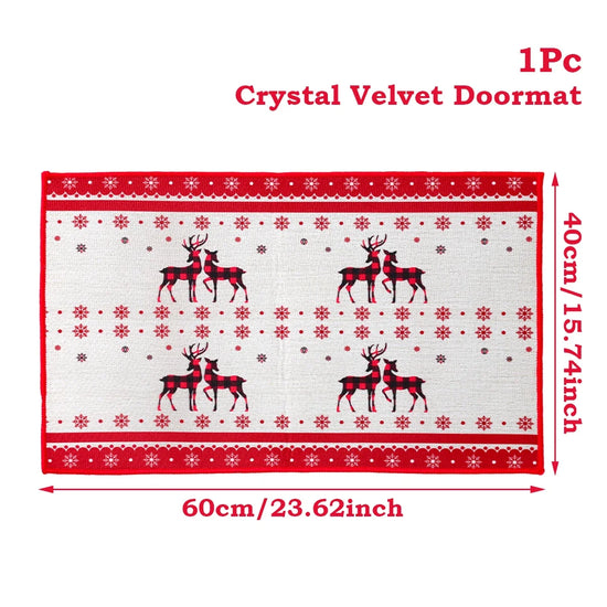 Christmas Door Mat Santa Claus Outdoor Carpet Merry Christmas Decorations For Home 2025 Navidad Xmas Ornament New Year 2026