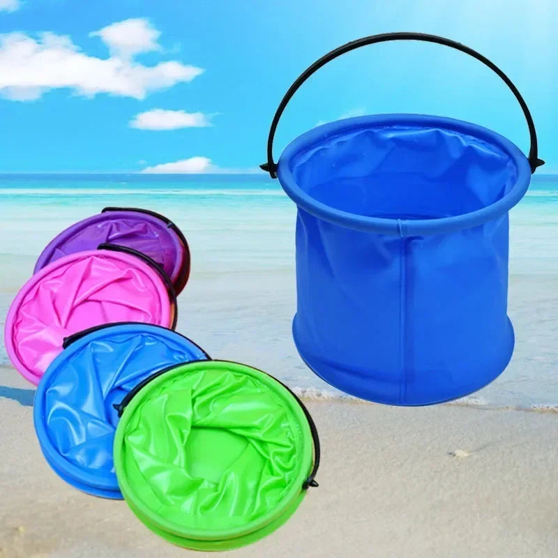 Collapsible Beach Sand Bucket Toy for Kids Outdoor Pool and Summer Water Play