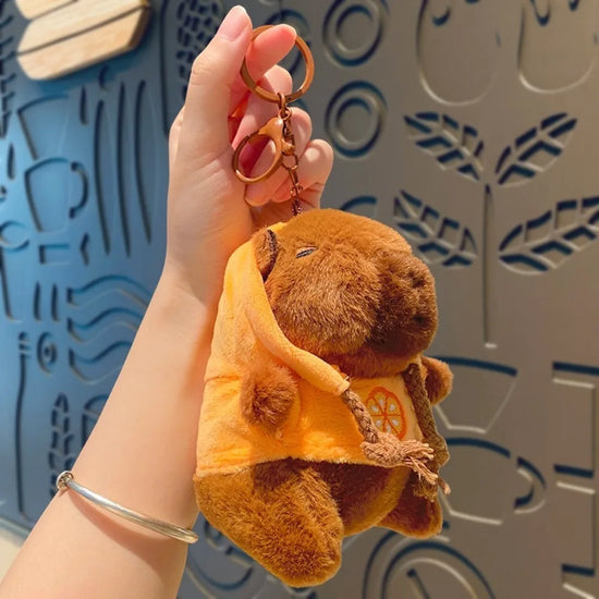 Cute Capybara Plush Toy – Hoodie with Wings Stuffed Animal Doll
