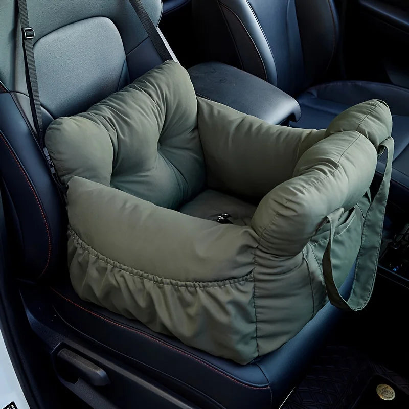 Dog Car Seat with Safety Belt | Non-Slip Pet Travel Bed for Small Dogs