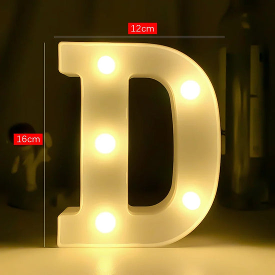 Creative Luminous Letter Night Light | Battery-Powered LED Decor for Parties