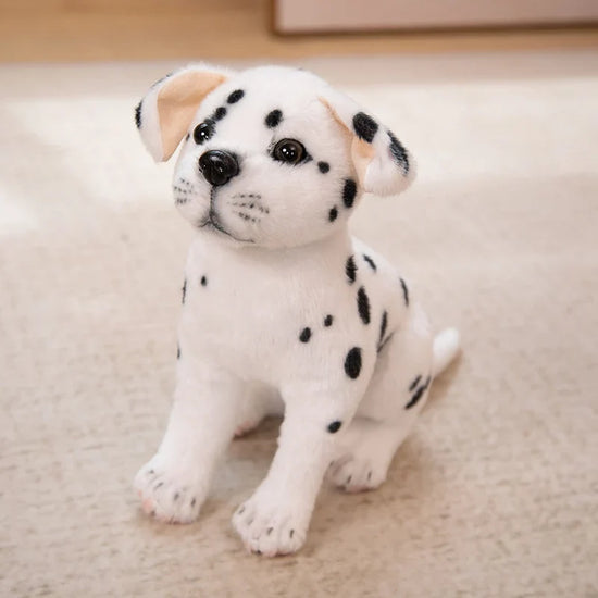 Realistic Dalmatian Plush Toy – Cute Spotted Dog Stuffed Animal Puppy Doll
