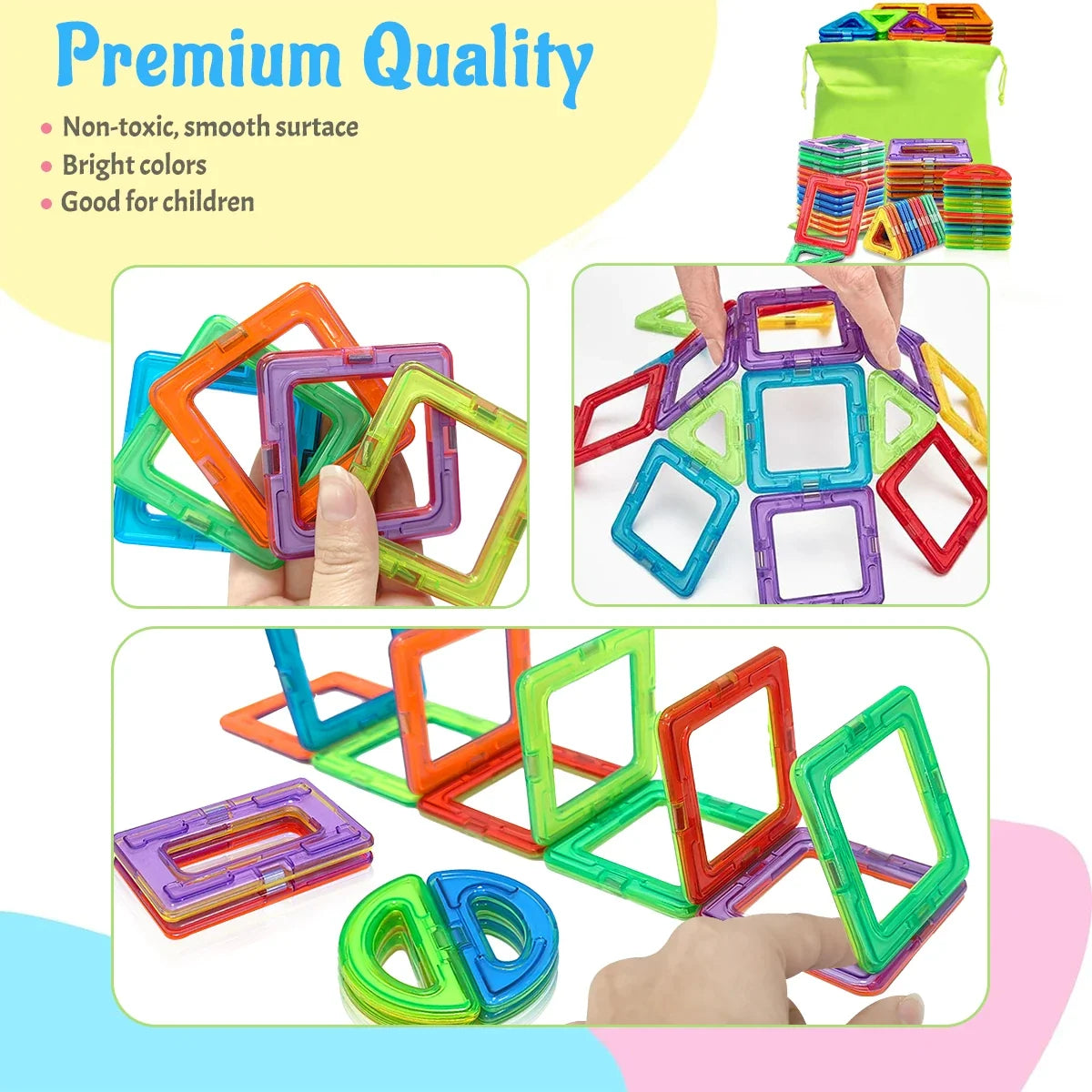 Big Size DIY Magnetic Building Blocks Construction Toy STEM