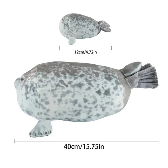 Mother & Baby Seal Plush Toy Set – Soft Zipper Seal Doll Gift