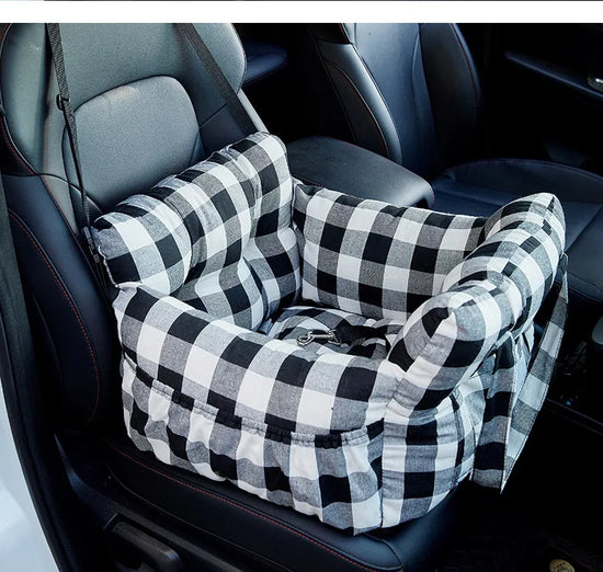 Dog Car Seat with Safety Belt | Non-Slip Pet Travel Bed for Small Dogs