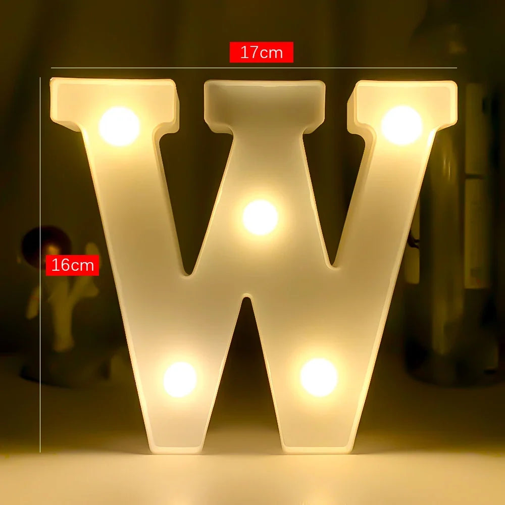 Creative Luminous Letter Night Light | Battery-Powered LED Decor for Parties