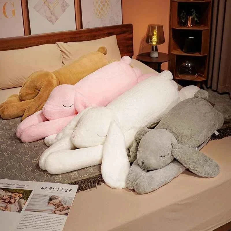 Giant Huggable Long Ears Bunny Plush Toy (35.4/47.2 in) - Soft Rabbit Stuffed Pillow Gift