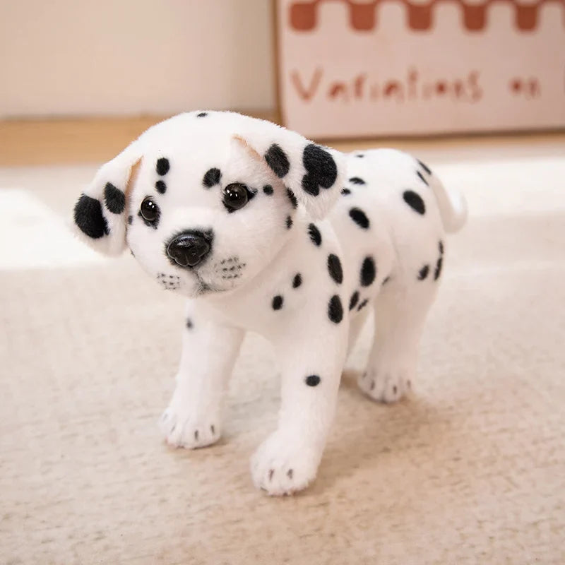 Realistic Dalmatian Plush Toy – Cute Spotted Dog Stuffed Animal Puppy Doll