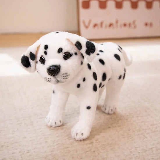Realistic Dalmatian Plush Toy – Cute Spotted Dog Stuffed Animal Puppy Doll