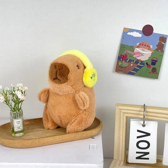 Cute Capybara Plush Toy – Hoodie with Wings Stuffed Animal Doll