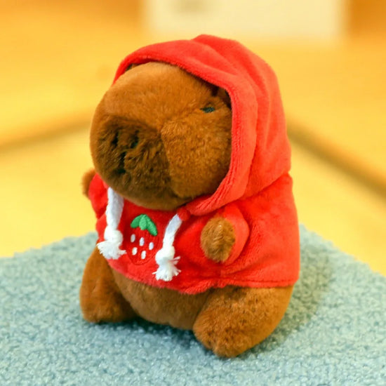 Cute Capybara Plush Toy – Hoodie with Wings Stuffed Animal Doll
