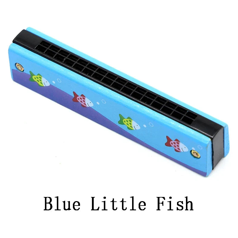 Children Wooden Harmonica Toy Beginner Music Instrument