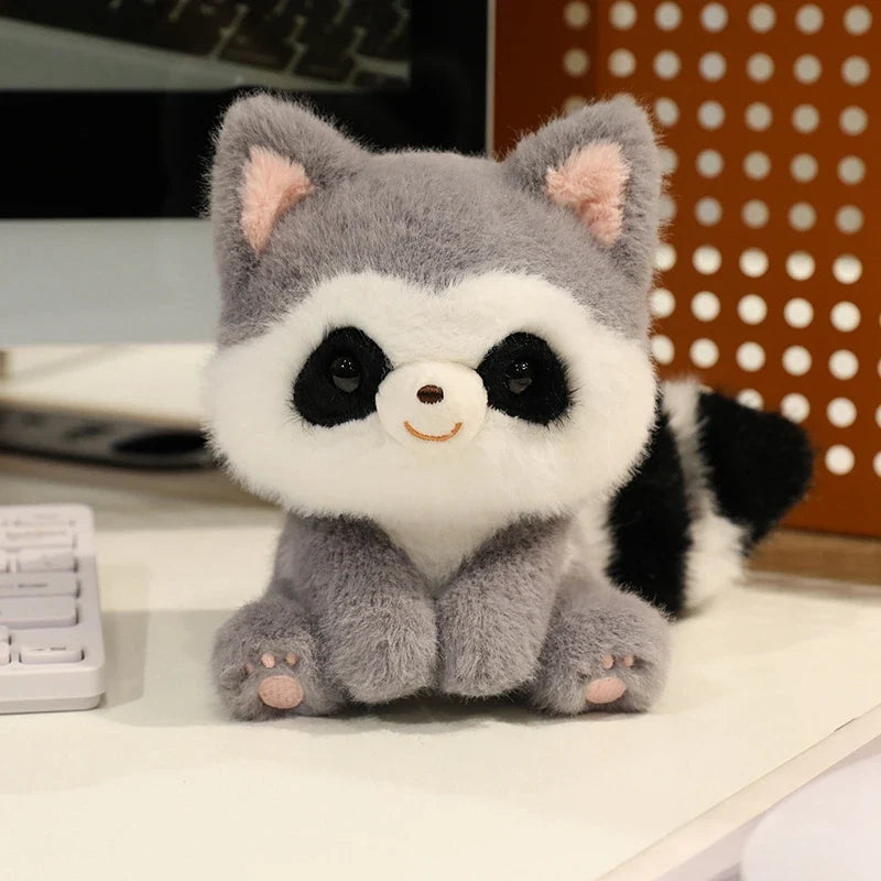 Cute Sitting Animal Plush Toys – Red Panda, Fox, Sloth & More