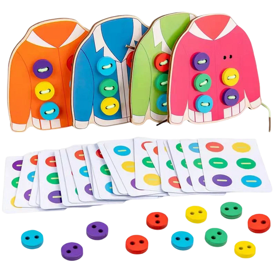 Wooden Montessori Animal Puzzles for Toddlers - Colorful 3D Cartoon Early Learning Educational Toy