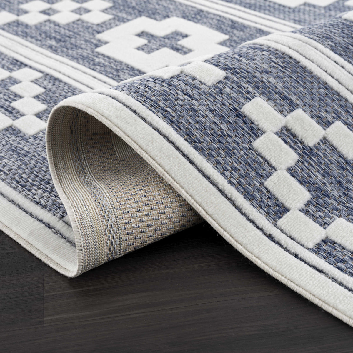 Hiro Blue Outdoor Rug - Clearance