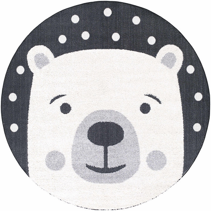 Kids Bear Animal Print Nursery Outdoor Area Rug - Clearance