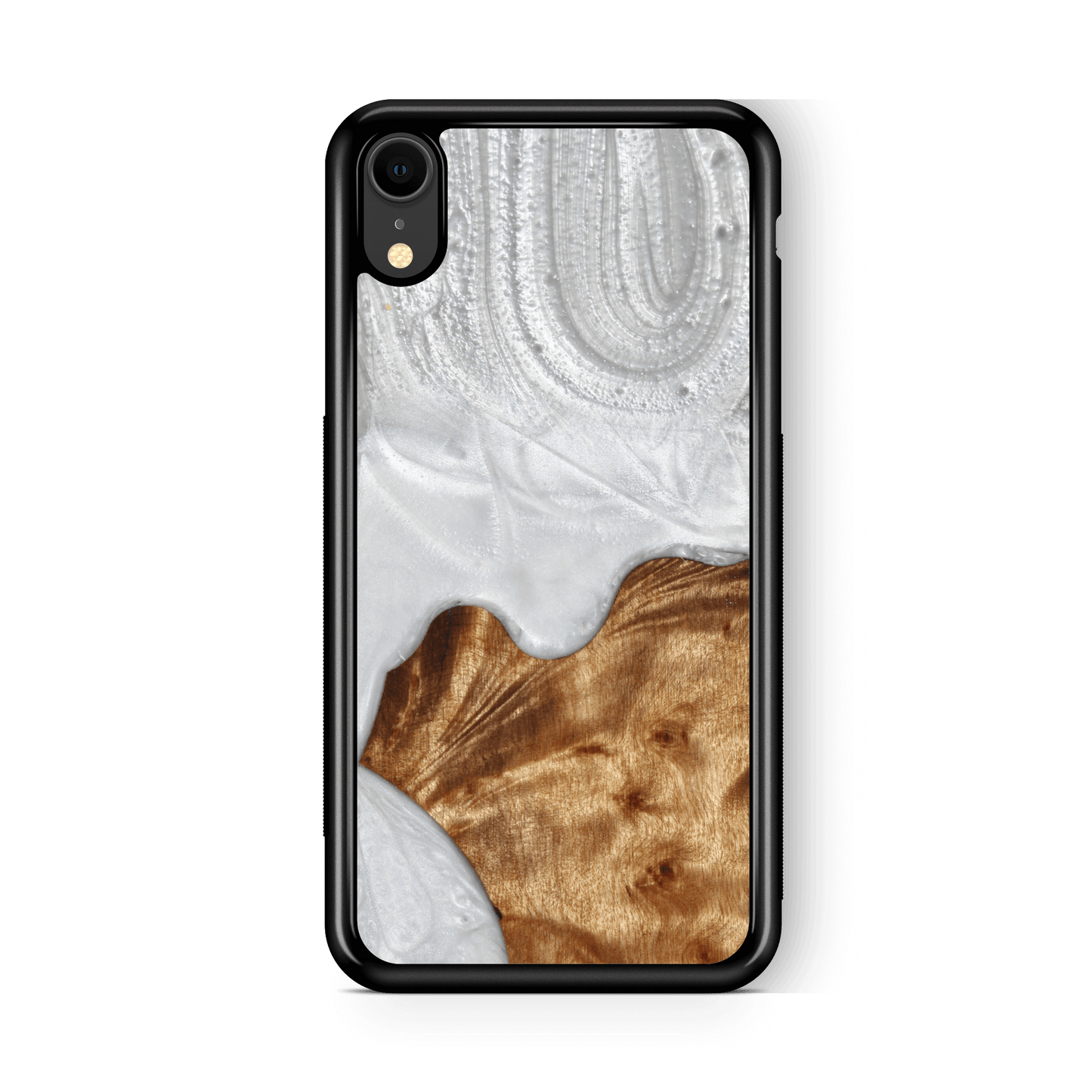 Slim Resin & Wood iPhone Case (Coastline Collection - Arctic White)