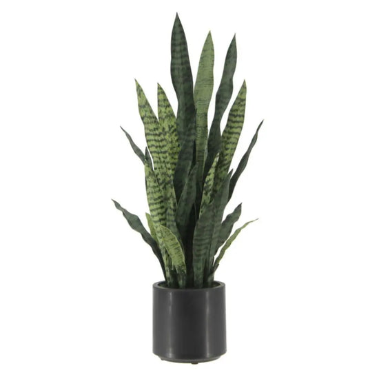 40" Artificial Snake Plant in Black Pot