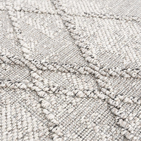 Baqer Bone & Taupe Textured Performance Outdoor Rug - Clearance