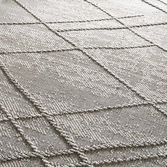 Baqer Bone & Taupe Textured Performance Outdoor Rug - Clearance