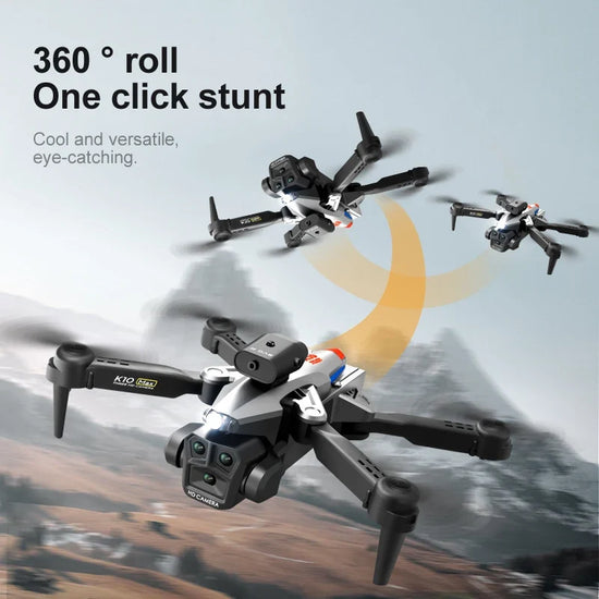 K10 Max RC Drone – HD 4K Quadcopter with 3 Cameras, Obstacle Avoidance, and WIFI FPV