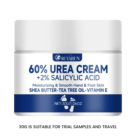 SUYARUN 60% Urea Foot Cream for Cracked Heels & Dry Skin - Intensive Moisturizing Treatment, Callus Remover, Diabetic Foot Care.