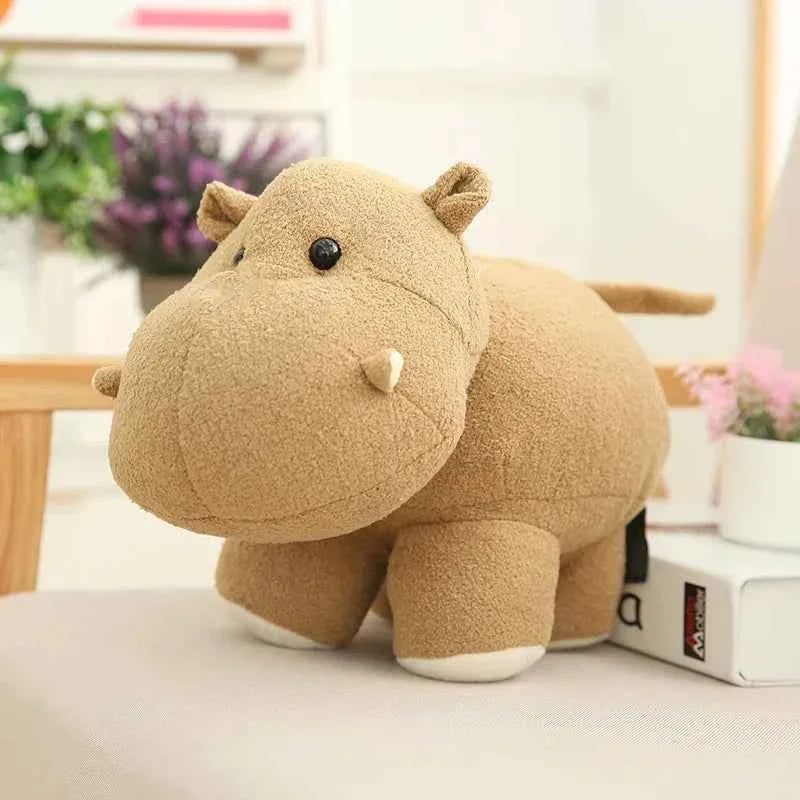 Chubby Hippo Elephant Plush Toy – Soft Kawaii Stuffed Animal Doll