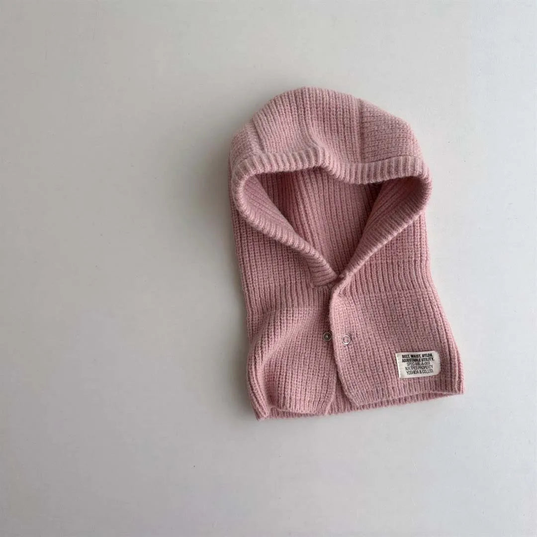 Korean Knitted Kids Hat, Scarf & Gloves Set – Autumn & Winter Baby Pullover Hat with Label for Ear, Neck & Hand Protection – Warm Children’s Winter Accessories