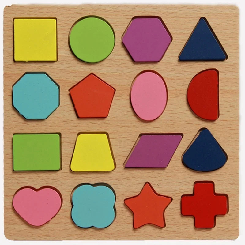 Colorful Alphabet & Number Wooden Puzzles, Kids Intelligent Matching Game, Preschool Children Early Educational Toy