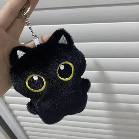 Cute Black Cat Plush Toy Doll – Soft Cuddly Pillow & Pendant Gift