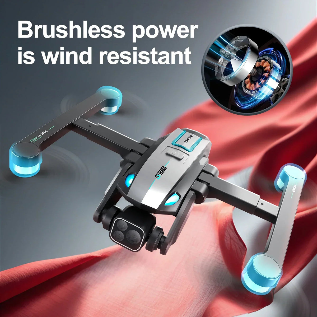 S188 GPS Drone 8K HD Dual Camera 5G WiFi Obstacle Avoidance Brushless Foldable Quadcopter RC 2KM Range Toy