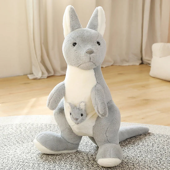 Mother & Baby Kangaroo Plush Toy – Kawaii Giant Stuffed Animal Hug Pillow