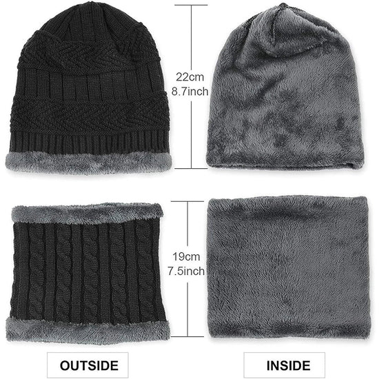 Kids Warm Knitted Hat and Scarf Set | Winter Accessories for Children