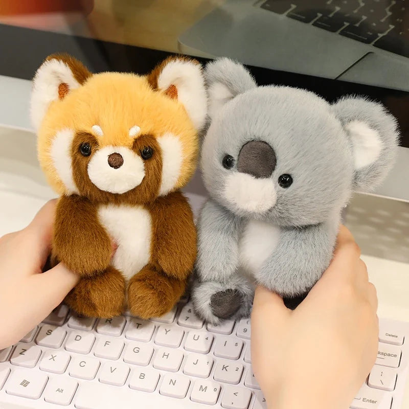 Cute Sitting Animal Plush Toys – Red Panda, Fox, Sloth & More