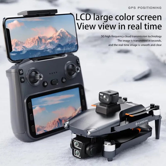 L600-1 Pro Max GPS Drone 4K HD Dual Camera with Screen 5G WiFi 360° Obstacle Avoidance Brushless RC Quadcopter