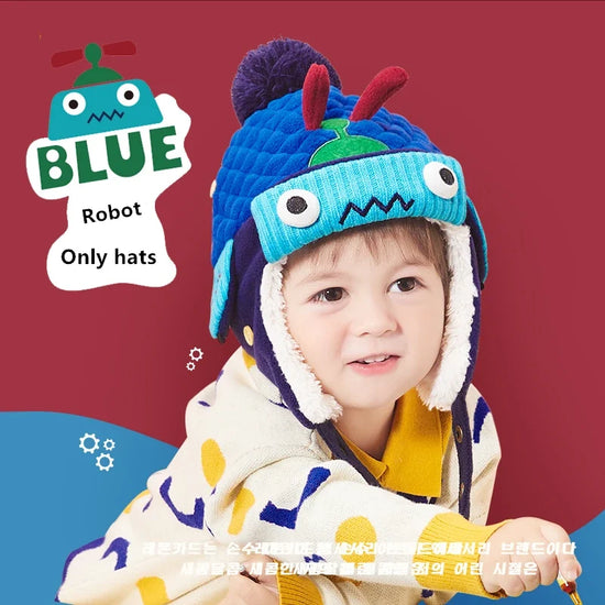 Kids Winter Dinosaur & Unicorn Style Hat, Scarf & Gloves Set – Warm Beanie Caps & Ski Suit for Boys & Girls Outdoor Riding Accessories