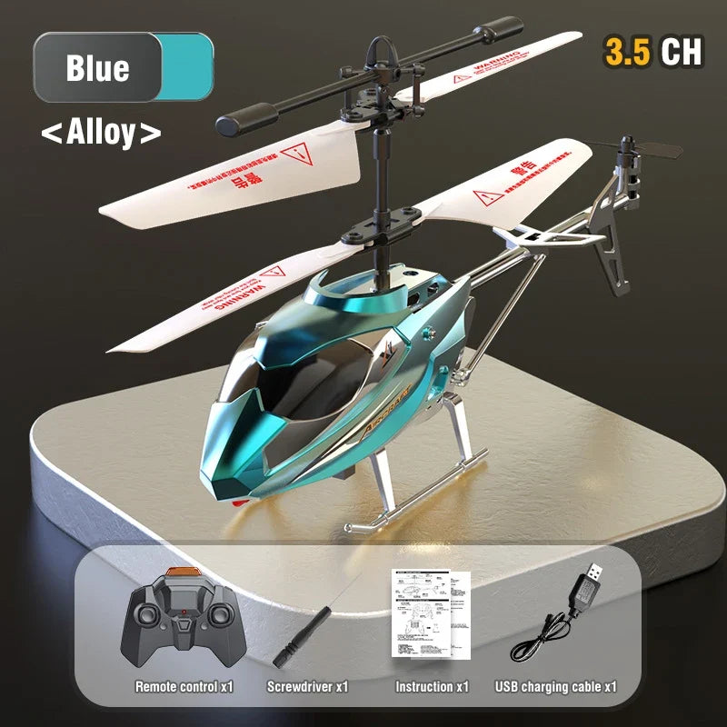 3.5CH RC Helicopter with Lights – Fall Resistant XK913 Remote Control Toy for Kids