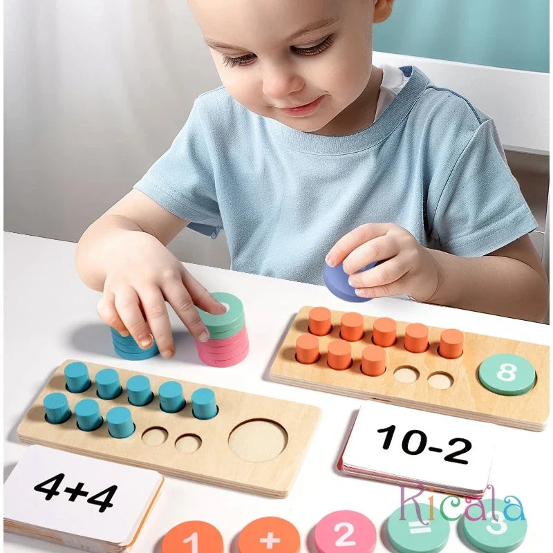 Montessori Wooden Arithmetic Toy – Early Learning Math Game for Kids