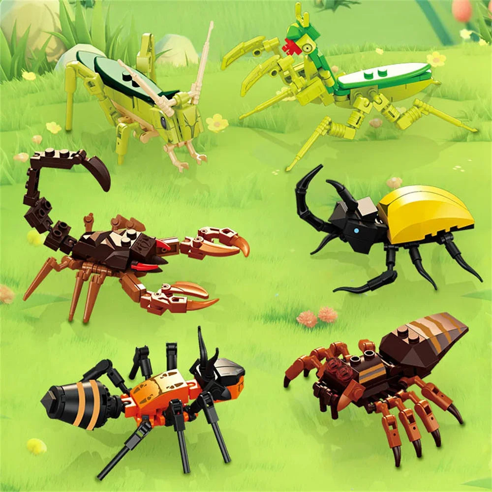 Insect Building Blocks Set Animal Models STEM Toy for Kids