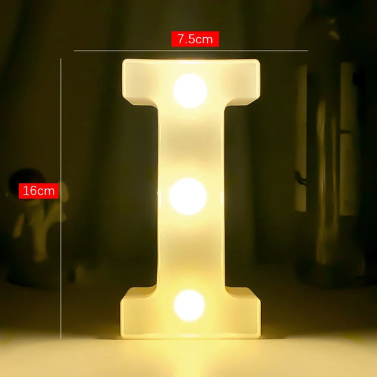 Creative Luminous Letter Night Light | Battery-Powered LED Decor for Parties