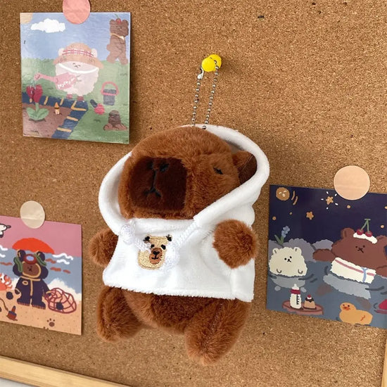 Cute Capybara Plush Toy – Hoodie with Wings Stuffed Animal Doll