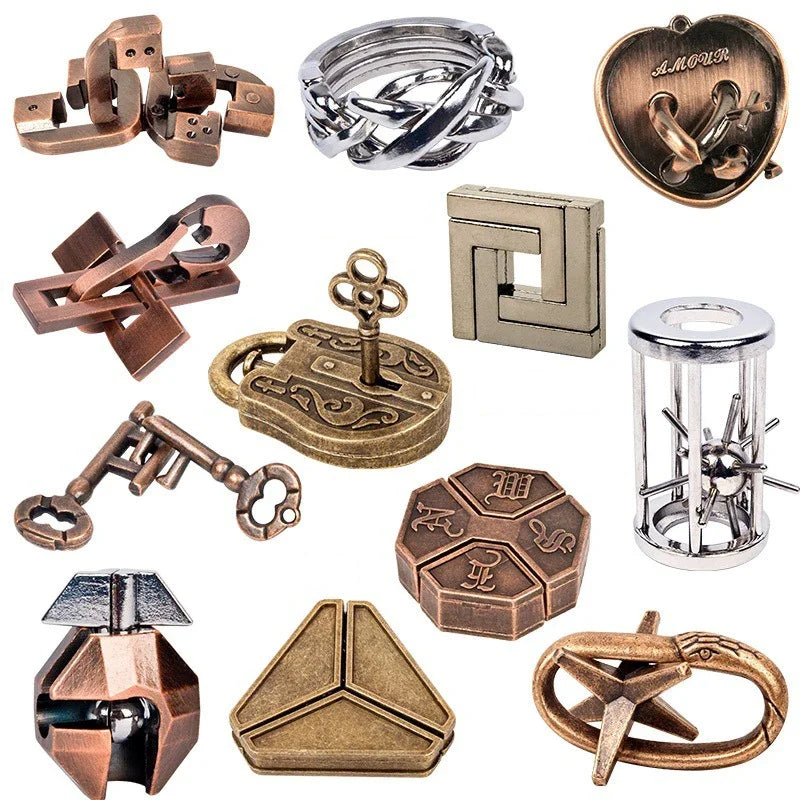 Classic IQ Metal Brain Teaser, Magic Baffling Puzzle Game, Toy for Children & Adults, Funny Metal Puzzle Gift