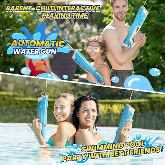 43cm Full Automatic Electric Water Gun – Portable Summer Beach Toy for Kids and Adults